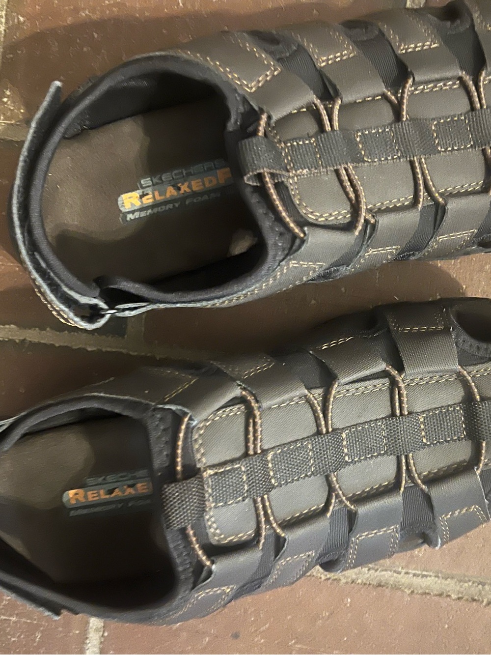 Skechers Men's Brown Woven Fisherman Slip-On Sandals